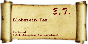 Blobstein Tas névjegykártya